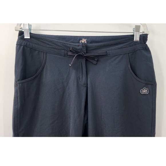 Alo‎ Crop Athletic Pants Comfort Lounge Athleisure Capri Black Size 8 - Picture 3 of 8